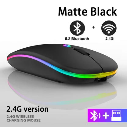 RGB Wireless Rechargeable Gaming Mouse – Bluetooth Connection, 3600 DPI Precision