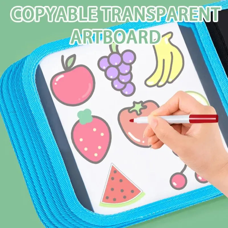 Kids Erasable Doodle Book – Reusable Drawing Pad with 12 Watercolor Pens | Travel-Friendly  Coloring & Activity Book