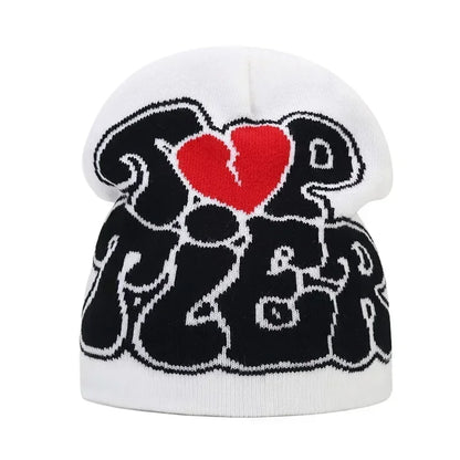 Graphic Knit Beanie for Adults – Warm Winter Streetwear with Bold Letter & Icon Designs