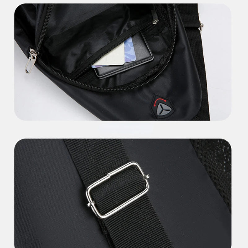 Crossbody Chest Bag With Bottle Holder – Lightweight Travel Sling Pack for Men & Women