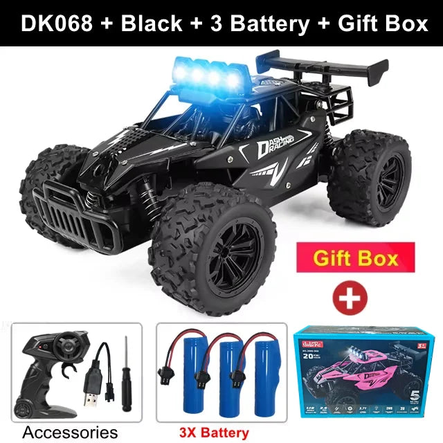 1:16 Scale Off-Road RC Racing Truck – 20 MPH LED Drift Car with 2.4G Remote
