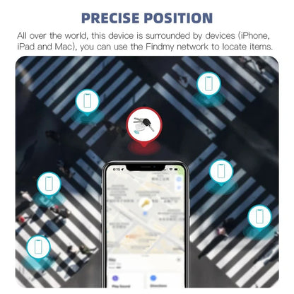 Mini Bluetooth Smart Tracker | Apple Find My Compatible Anti-Loss Tag for Pets, Kids, Keys & Bags