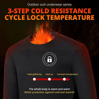 Men’s & Women’s USB Heated Thermal Underwear Set – Electric Heating Shirt & Pants for Winter Sports, Work, Skiing & Cold Weather