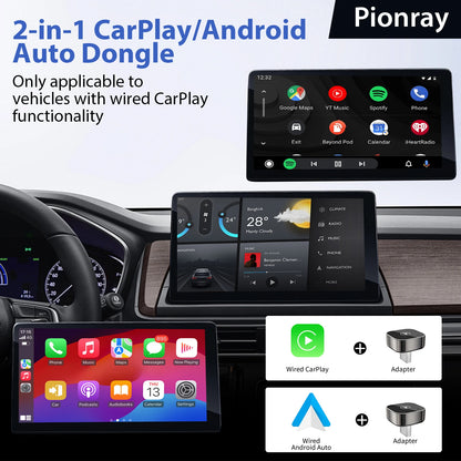 Ultra Mini 2-in-1 Wireless CarPlay & Android Auto Adapter – Plug & Play
