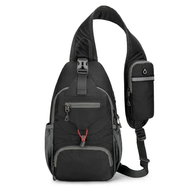 Anti-Theft Waterproof Sling Chest Bag with USB Port | Lightweight Crossbody Backpack
