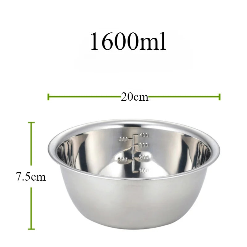 5pcs/Set Stainless Steel Mixing Bowls Non Slip Nesting Bowls