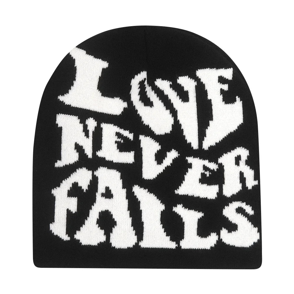Graphic Knit Beanie for Adults – Warm Winter Streetwear with Bold Letter & Icon Designs