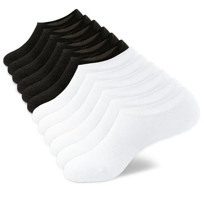 6-Pair Women’s No-Show Cotton Liner Socks – Low-Cut Non-Slip Invisible Ankle Socks