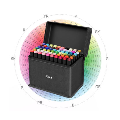 Dual Tip Art Marker Set (12–168 Colors) – Professional Brush & Chisel Markers