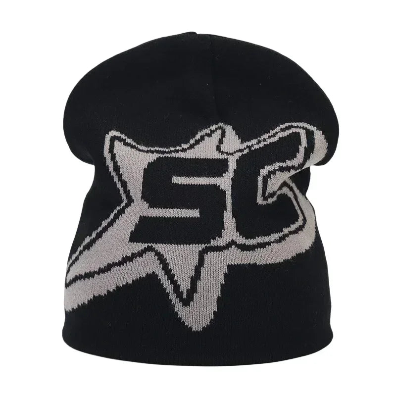 Graphic Knit Beanie for Adults – Warm Winter Streetwear with Bold Letter & Icon Designs