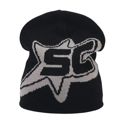 Graphic Knit Beanie for Adults – Warm Winter Streetwear with Bold Letter & Icon Designs