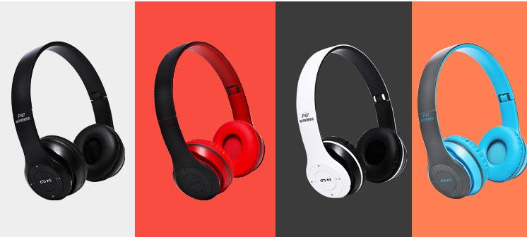 Wireless Bluetooth 5.0 Headphones – Foldable Stereo Headset with Noise Control & Mic