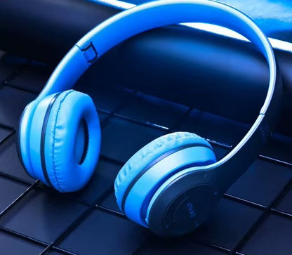 Wireless Bluetooth 5.0 Headphones – Foldable Stereo Headset with Noise Control & Mic