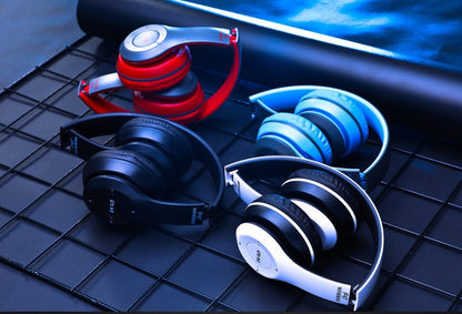 Wireless Bluetooth 5.0 Headphones – Foldable Stereo Headset with Noise Control & Mic