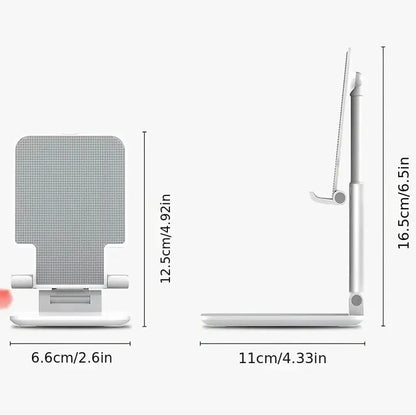 Adjustable Desktop Phone & Tablet Stand – Foldable Holder for iPhone, Samsung, iPad, and More