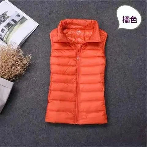 Women’s Lightweight Duck Down Puffer Vest – Warm Sleeveless Winter Waistcoat