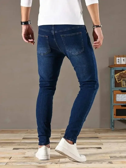 Men’s Slim Fit Stretch Skinny Jeans – Classic Street Style Casual Denim Pants
