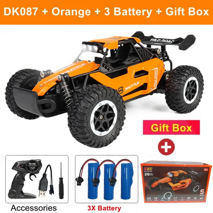 1:16 Scale Off-Road RC Racing Truck – 20 MPH LED Drift Car with 2.4G Remote