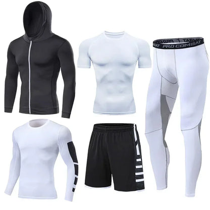 Men’s Compression Training Set – 3-Piece Running, Workout & Fitness Tracksuit