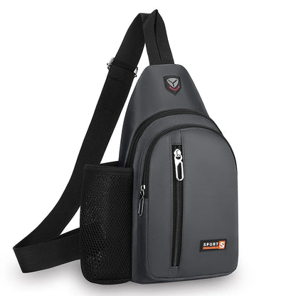 Crossbody Chest Bag With Bottle Holder – Lightweight Travel Sling Pack for Men & Women