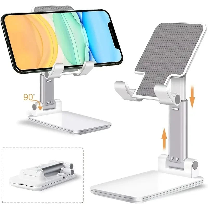 Adjustable Desktop Phone & Tablet Stand – Foldable Holder for iPhone, Samsung, iPad, and More