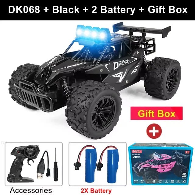 1:16 Scale Off-Road RC Racing Truck – 20 MPH LED Drift Car with 2.4G Remote