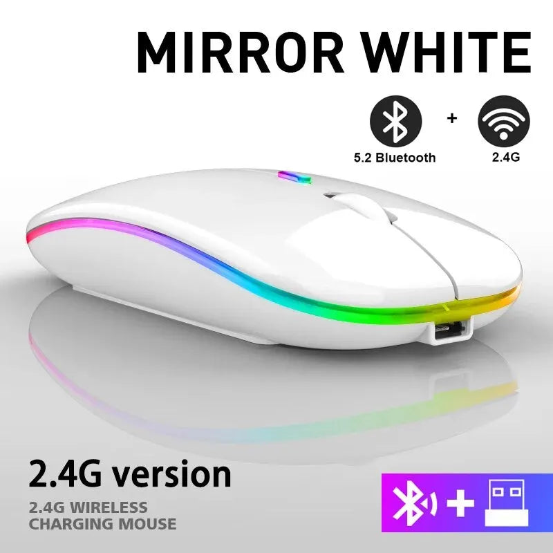 RGB Wireless Rechargeable Gaming Mouse – Bluetooth Connection, 3600 DPI Precision