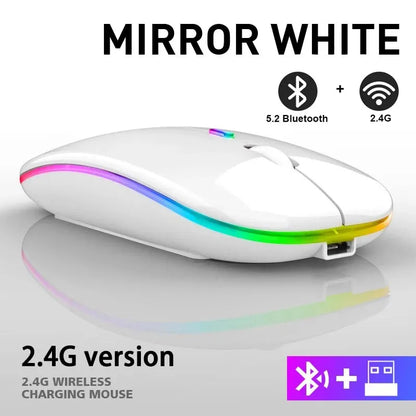 RGB Wireless Rechargeable Gaming Mouse – Bluetooth Connection, 3600 DPI Precision