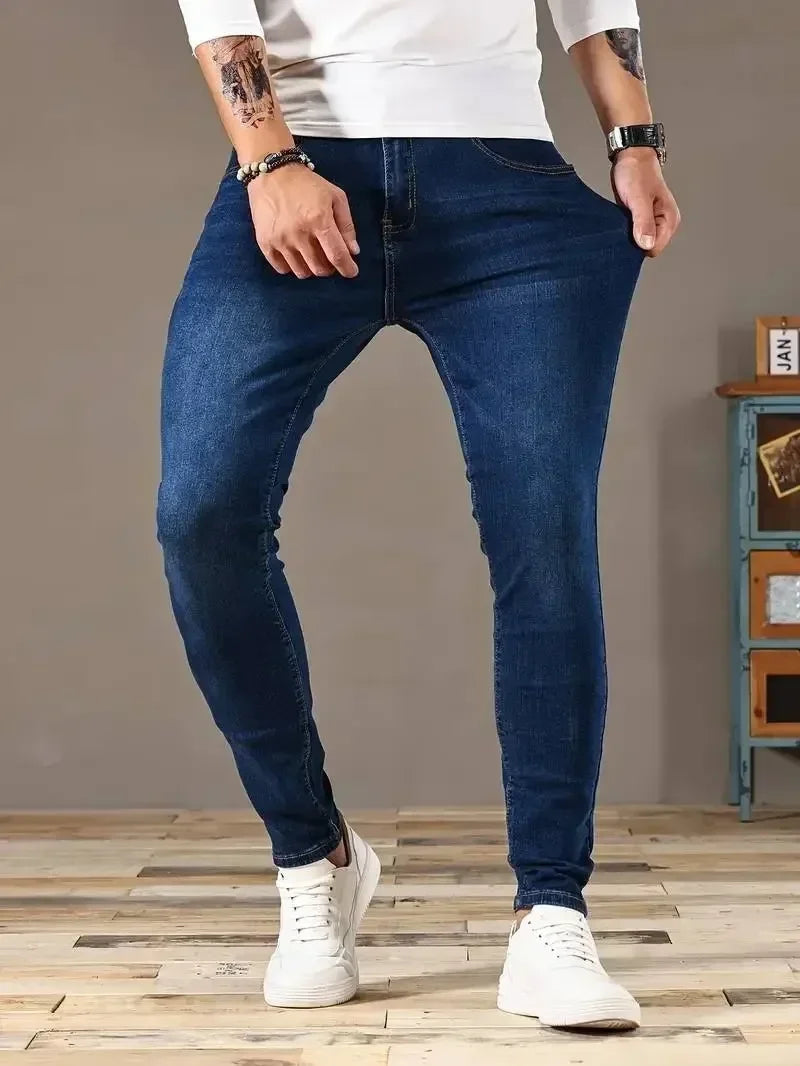 Men’s Slim Fit Stretch Skinny Jeans – Classic Street Style Casual Denim Pants