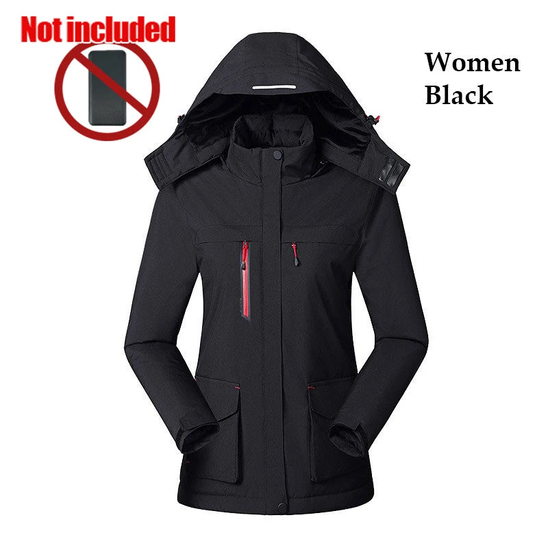 Women's Heated Winter Jacket – 3-Zone Warmth, Waterproof Softshell Coat for Cold Weather