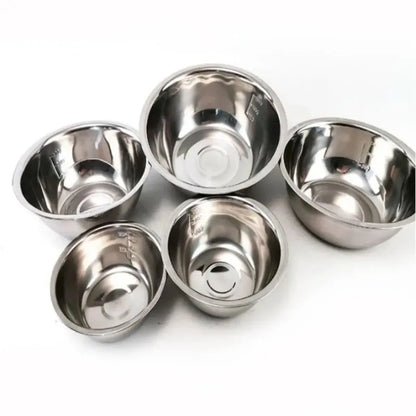 5pcs/Set Stainless Steel Mixing Bowls Non Slip Nesting Bowls