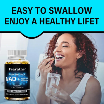 NAD+ & Resveratrol Supplement – Ultra Strength Wellness & Vitality Support Capsules