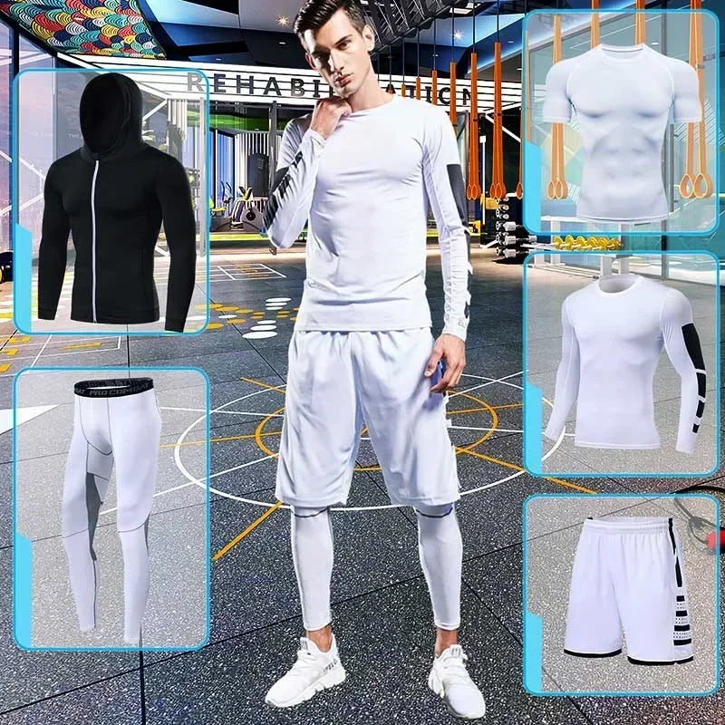 Men’s Compression Training Set – 3-Piece Running, Workout & Fitness Tracksuit