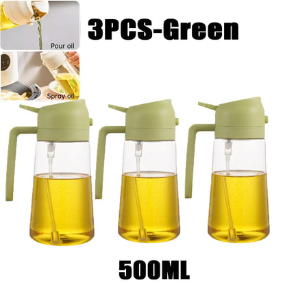 Premium 200–500ml Oil Spray Bottle for Cooking, BBQ & Baking – Fine Mist Olive Oil Sprayer