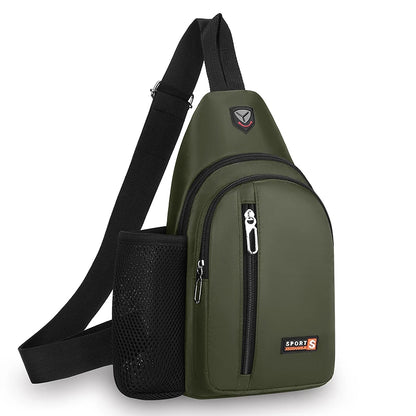 Crossbody Chest Bag With Bottle Holder – Lightweight Travel Sling Pack for Men & Women