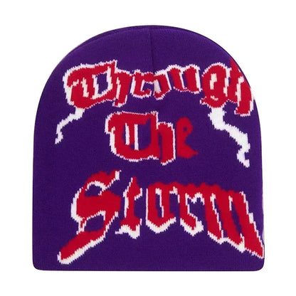 Graphic Knit Beanie for Adults – Warm Winter Streetwear with Bold Letter & Icon Designs