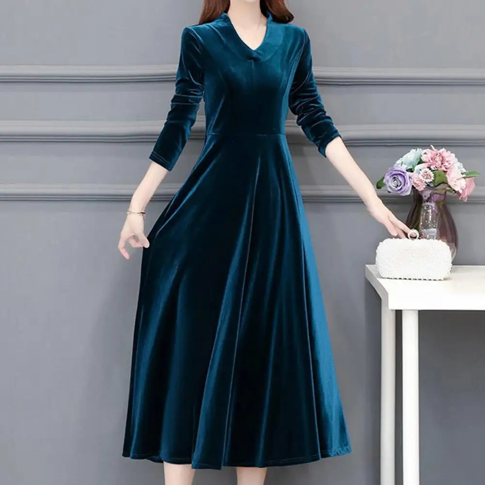 Velvet Vintage - Maxi Evening Dress