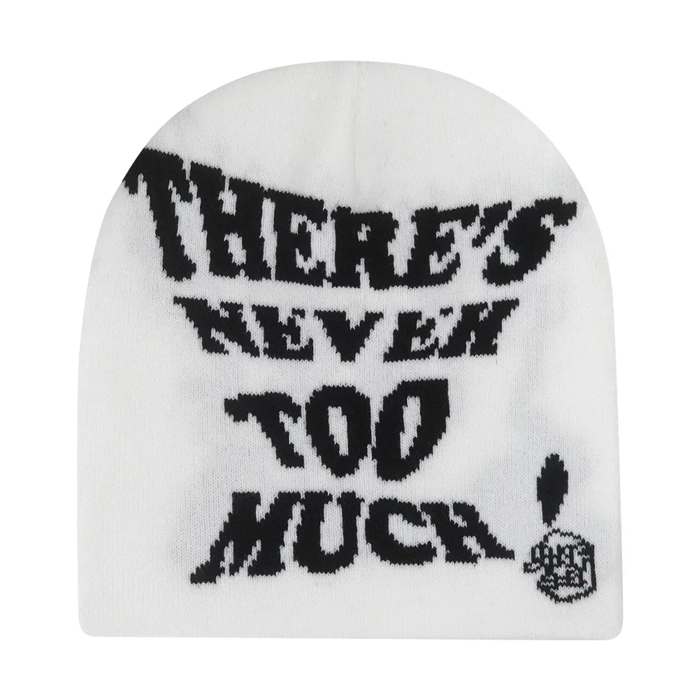 Graphic Knit Beanie for Adults – Warm Winter Streetwear with Bold Letter & Icon Designs