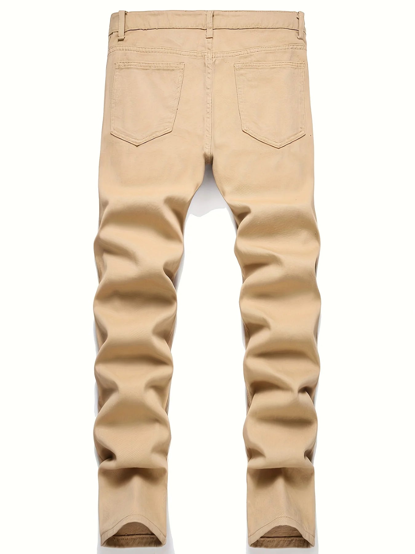 Men’s Street Paint Printed Distressed Jeans – Slim Fit Graffiti Denim Pants