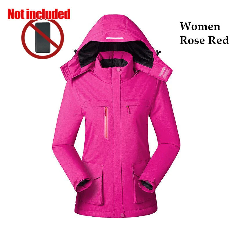Women's Heated Winter Jacket – 3-Zone Warmth, Waterproof Softshell Coat for Cold Weather