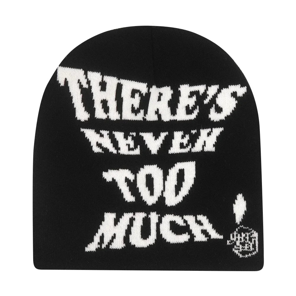 Graphic Knit Beanie for Adults – Warm Winter Streetwear with Bold Letter & Icon Designs