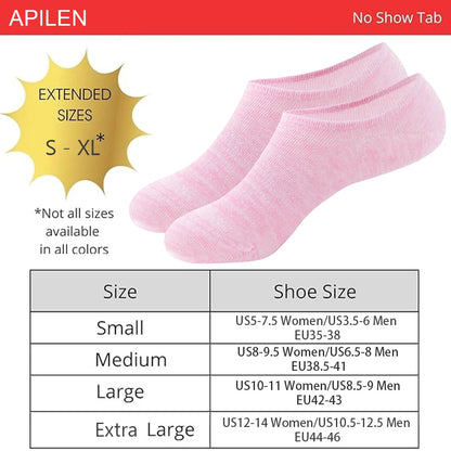 6-Pair Women’s No-Show Cotton Liner Socks – Low-Cut Non-Slip Invisible Ankle Socks