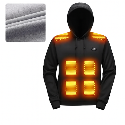 17-Zone Heated Unisex Hoodie  – USB Electric Heating Sweatshirt for Winter, Camping, Work & Outdoor Weather