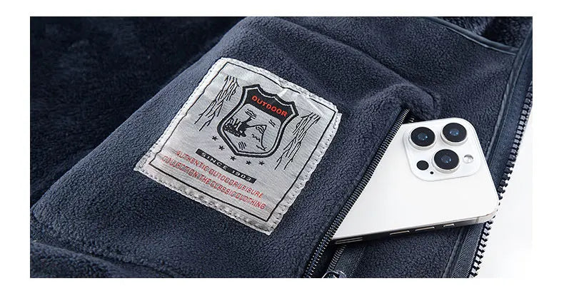 Men’s Winter Polar Fleece Jacket – Tactical Softshell Outdoor Coat with Windproof Warm Lining for Hiking, Work & Cold Weather